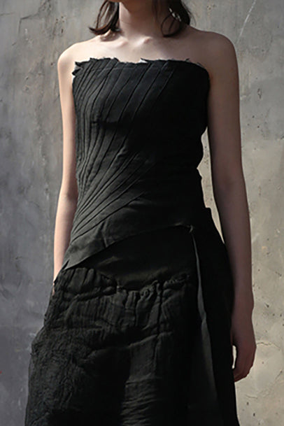 Marc Le Bihan Fishtail Bandeau Collection French Highly Handcrafted MLB-26151-HEI Black 26153